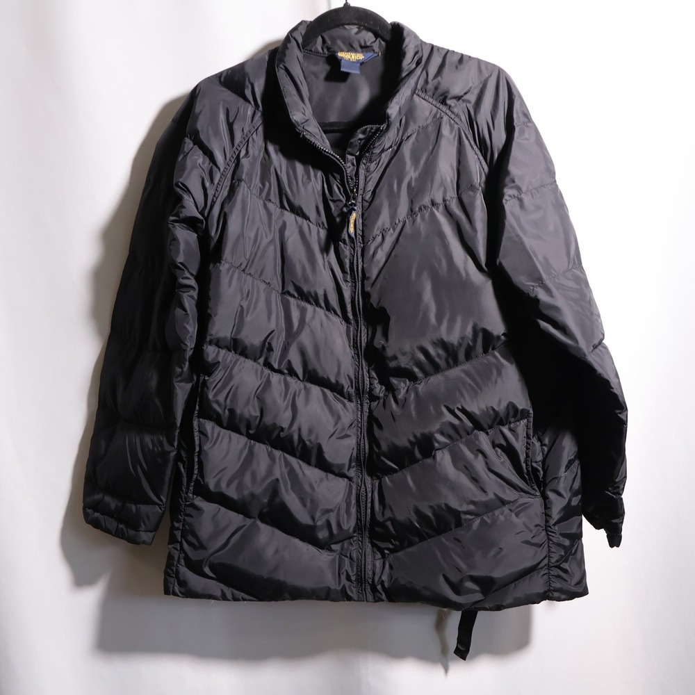 Woolrich John Rich & Bros Mens Black Down Puffer Jacket Coat XL Packable Premium